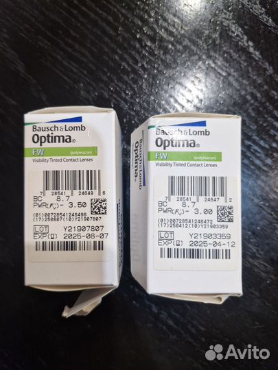 Линзы контактные