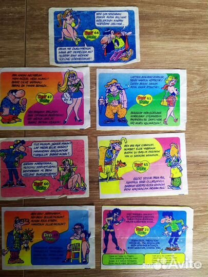 Вкладыши от жвачек