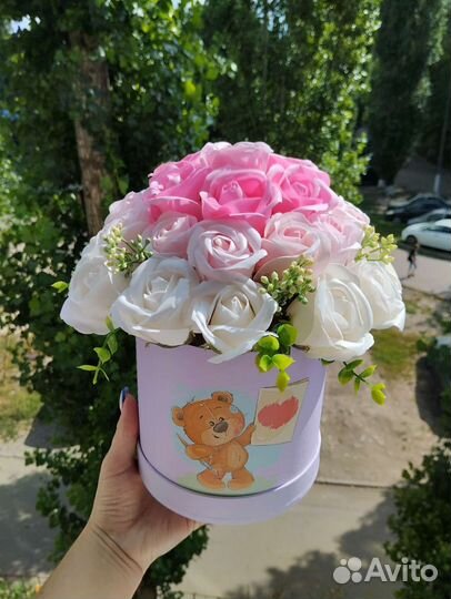 Букет из мыльных роз