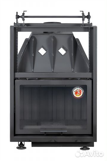 Камин Экокамин Альфа 700 kв с контргрузом черный ш