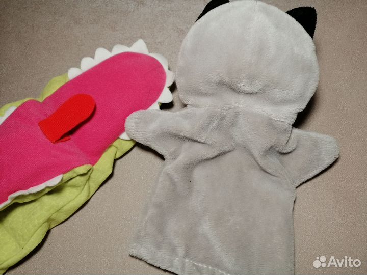 Кукла на руку енот и крокодил