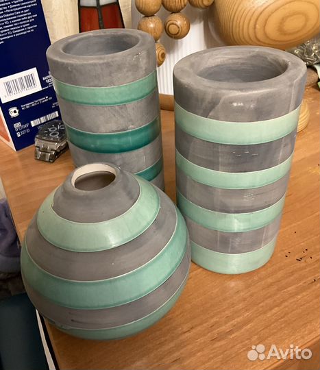 Подсвечники, вазочка