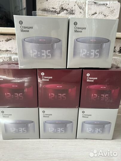 Яндекс станция мини с часами новая