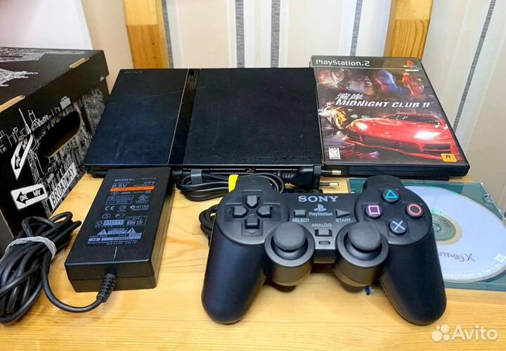 Sony PlayStation 2 Slim / 3 игры