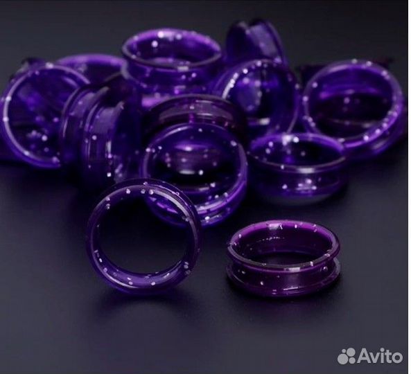 Кольца силиконовые для ножниц фиолетовые (пара)
