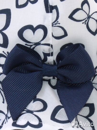 Capocubo Панама белая с синими бабочками