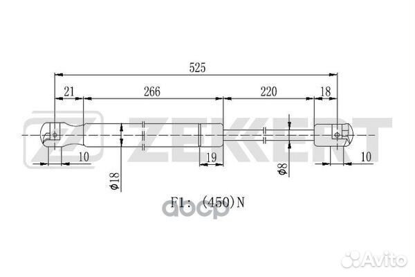 Пружина газовая багажника Ford Focus Turnier 01