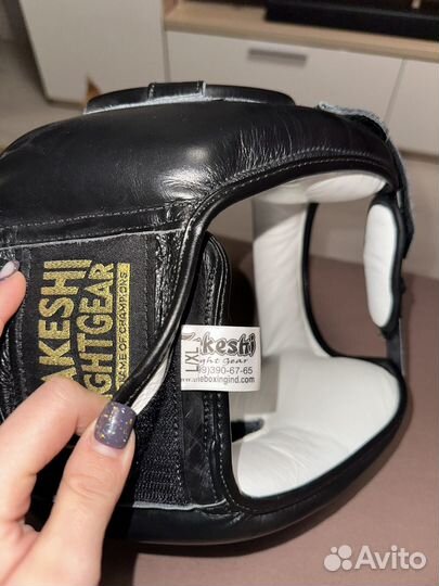 Боксерский шлем с бампером takeshi fight gear