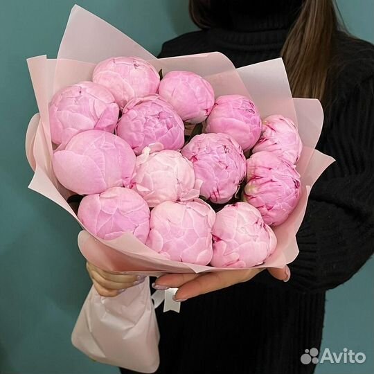 Пионы цветы букет 51 101 пион