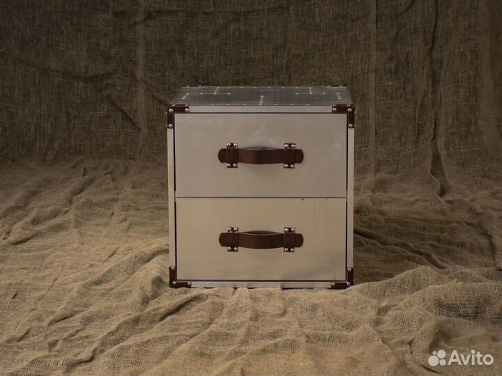 Прикроватная тумба Square Aviator Aluminum Finish