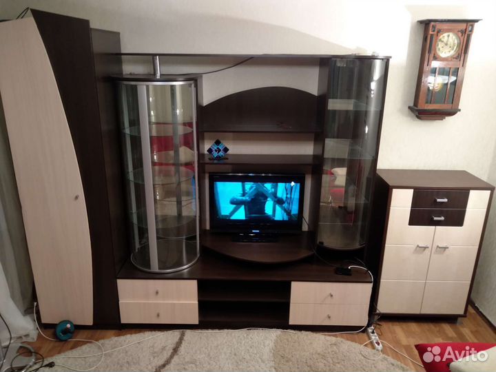 Стенка в гостиную венге/берёза б/у