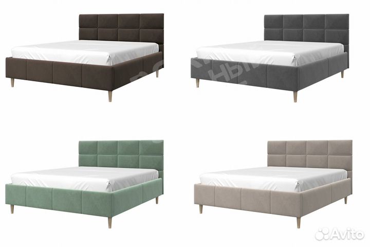 Кровать с мягким изголовьем