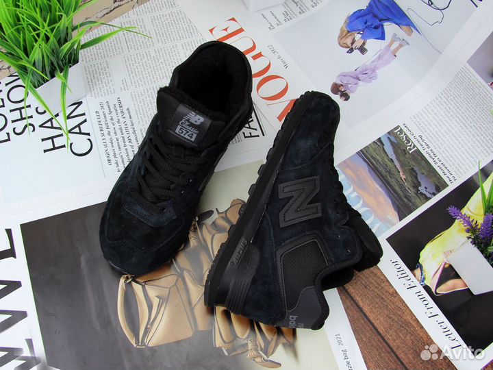 Кроссовки new balance 574 высокие зимние