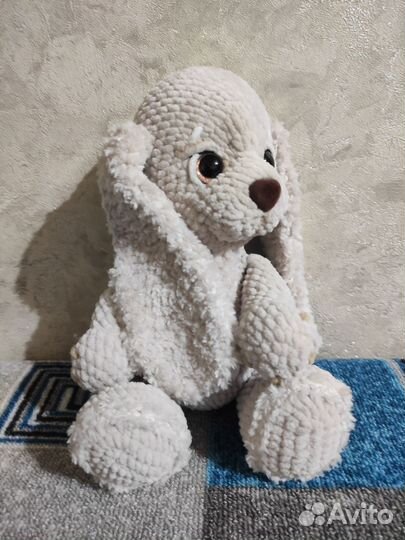 Вязаная собачка спаниель