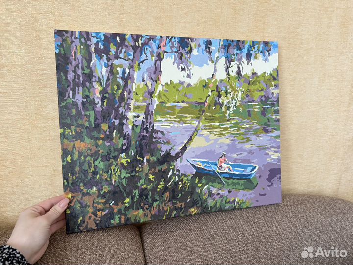 Картина красками абстракция
