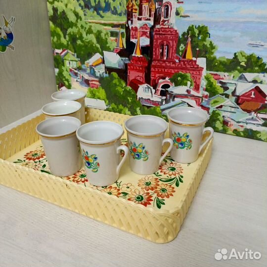 Кружки кофейные и чайные пары СССР 1970г Гфз