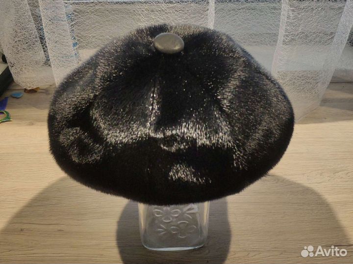 Меховая мужская кепка из нерпы р. 56-58