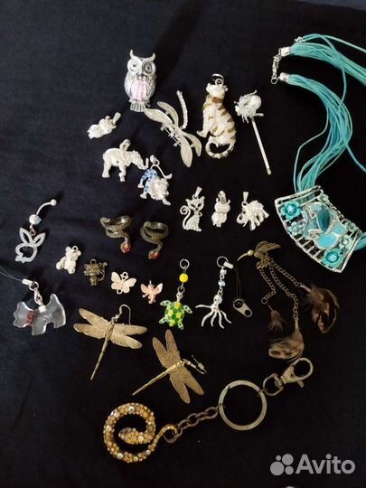 Заколки подвески Кольца Серьги Бижутерия Бигуди