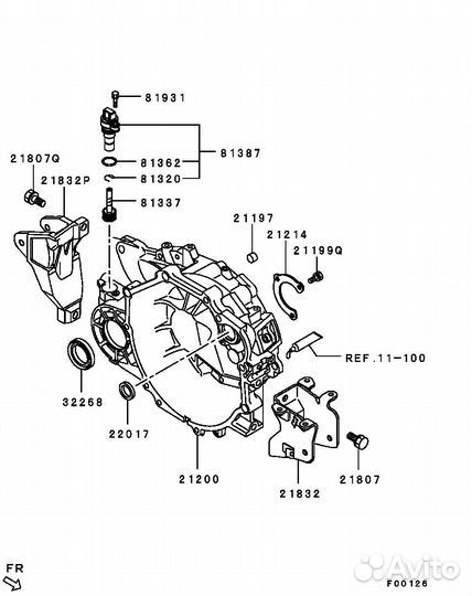 MD747001 Корпус МКПП Mitsubishi