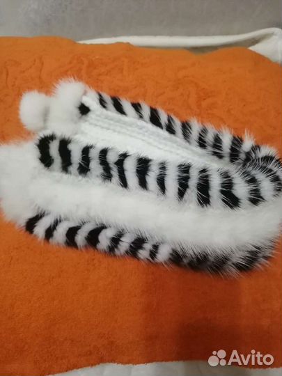 Повязка на голову из норки