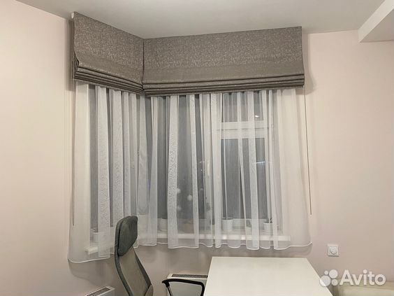 Римские шторы + Тюль-вуаль