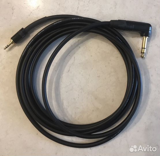 Аудио кабель Stereo 6.3Jack-3.5Jack 3m
