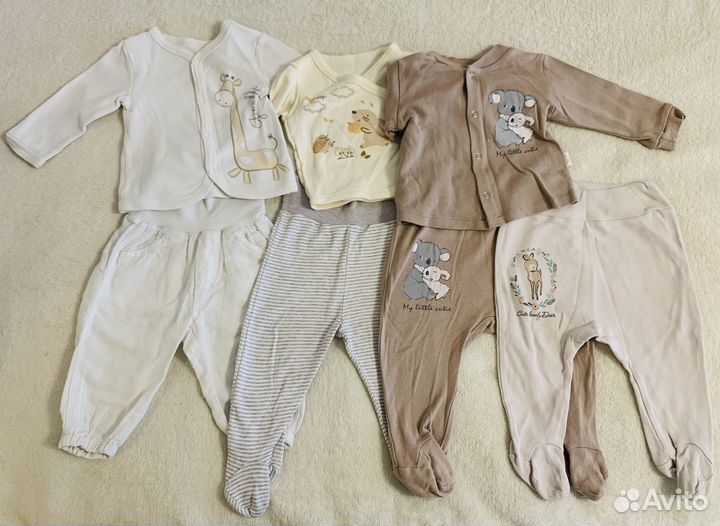 Вещи пакетом на малыша 0-6 месяцев