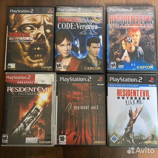 Набор игр для playstation 2 (ps2) resident evil