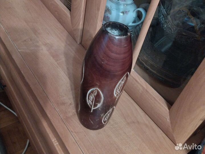 Деревянная ваза для цветов СССР