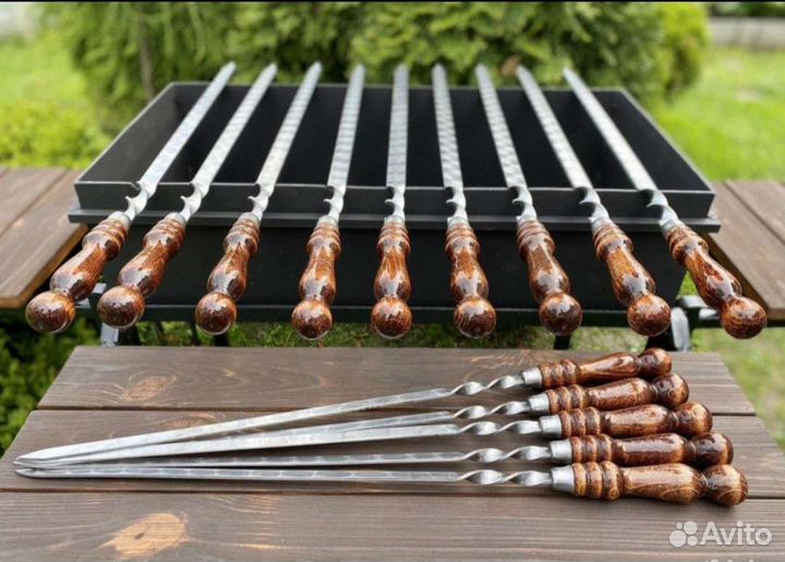 Шампура из нержавейки деревянной ручкой