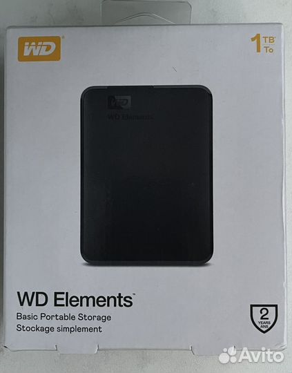 Переносной жёсткий диск wd elements 1 tb