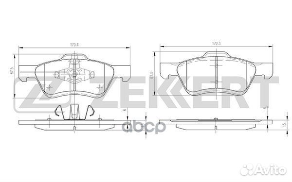 Колодки тормозные Ford Maverick III 04-; Mazda