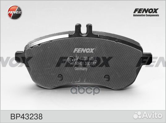 Колодки передние fenox BP43238 BP43238 fenox