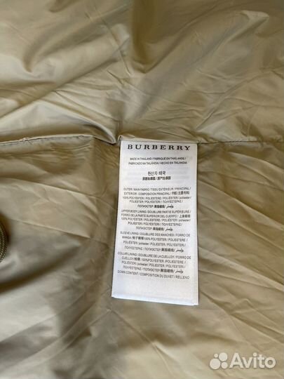 Пуховик Burberry