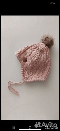 Шапка+варежки H&M