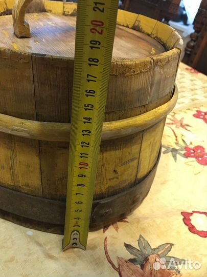 Старинная кадка квасник 19 век липа