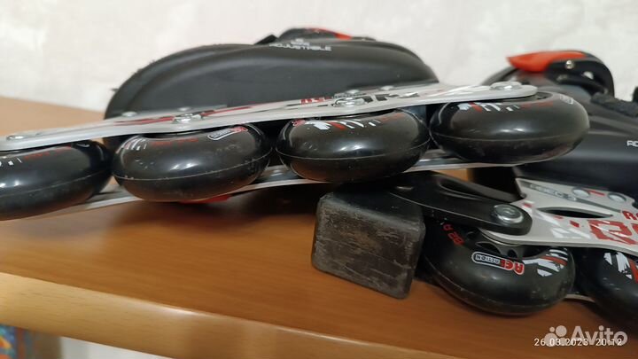 Коньки роликовые размер 26-31. Reaction Rainbow