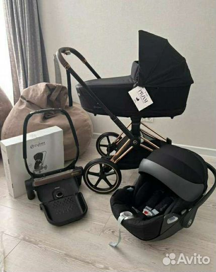 Коляска Cybex priam 4 deep black новые