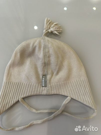 Шапочка 54 и теплая курточка 9-12мес мальчик