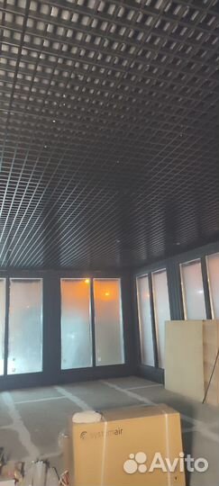 Монтаж потолка армстронг, грильято