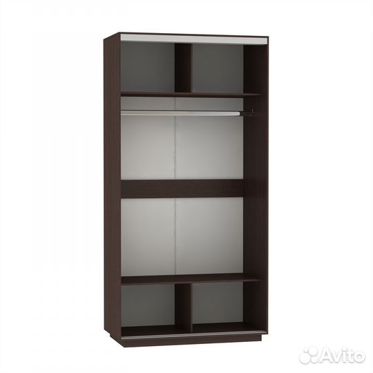 Шкаф купе с зеркалом, венге