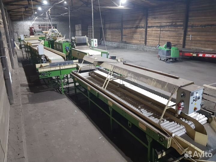 Линия калибровки, сухой очистки овощей и картофеля