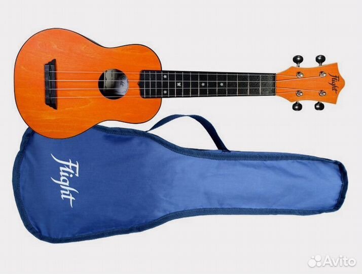 Новая укулеле Flight TUS OR + чехол. Доставка