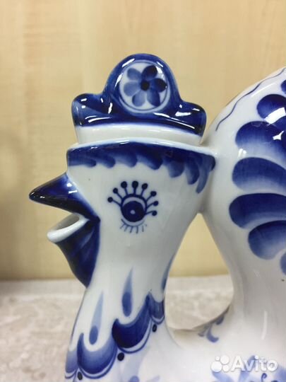 Гжель кумган кувшин петух поднос