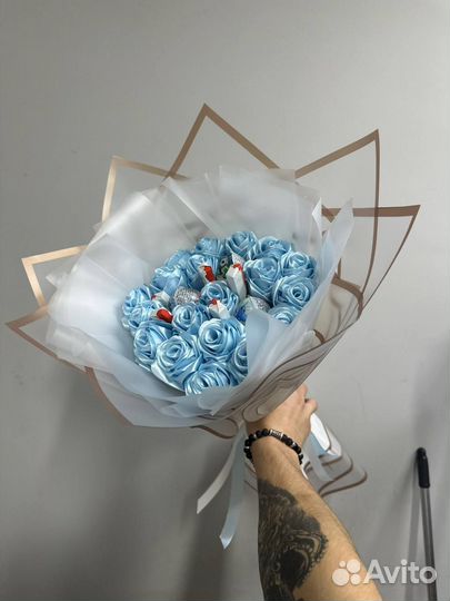 Букет из атласных лент