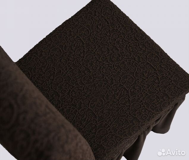 Чехол на стул со спинкой универсальный, Кофе