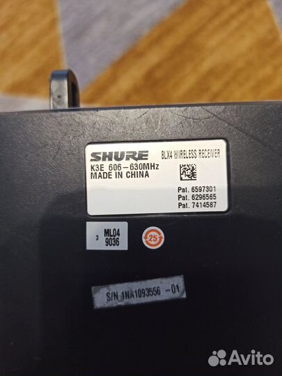 Радиомикрофон shure BLX4 SM58