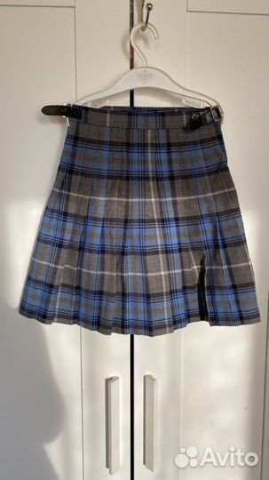 Шерстяная юбка килт шотландка преппи