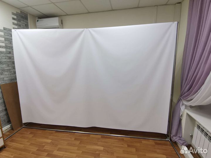 Фотофон с каркасом белый 2*3м