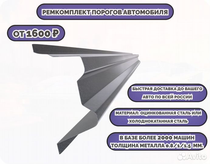 Ремкомплект порогов на машину